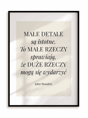 Plakat Małe detale w ramie aluminiowej