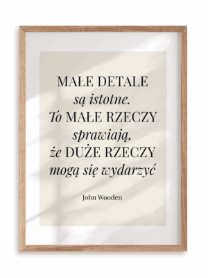 Plakat Małe detale w ramie drewnianej