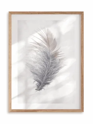 Plakat Lekki jak piórko w ramie drewnianej