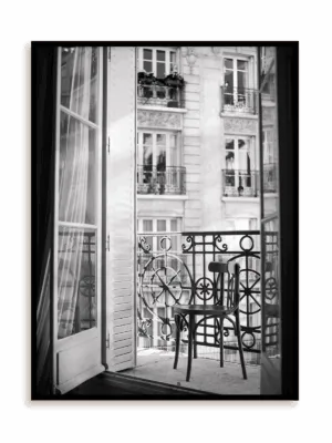 Plakat Paryski balkon w ramie aluminiowej