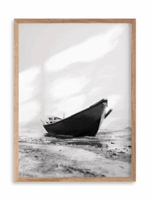 Plakat Samotny dryf w ramie drewnianej
