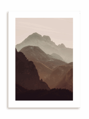 Plakat W majestacie gór bez ramy