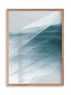 Plakat Otulone mgłą w ramie drewnianej