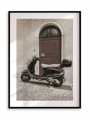 Plakat Vespa siesta w ramie aluminiowej