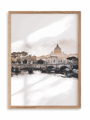 Plakat Wracając do Rzymu w ramie drewnianej