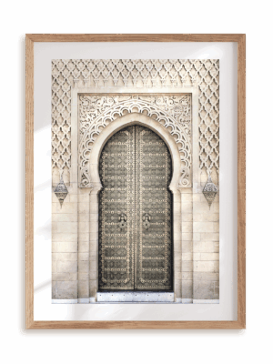 Plakat Orientalne drzwi II w ramie drewnianej