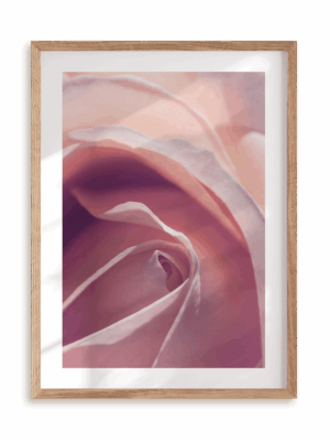 Plakat Roses make my heart smile w ramie drewnianej