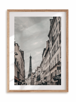Plakat Niebo w Paryżu w ramie drewnianej