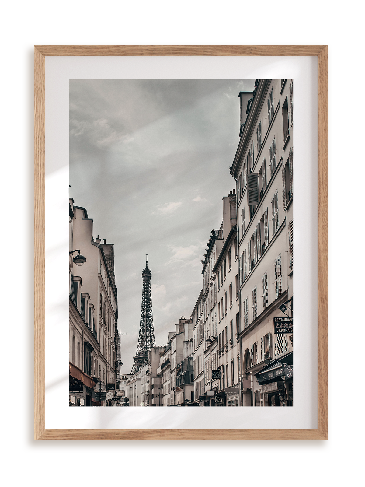 Plakat Niebo w Paryżu w ramie drewnianej