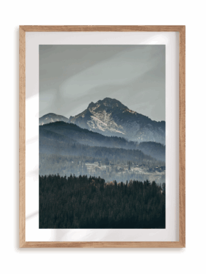 Plakat Dumne Tatry w ramie drewnianej