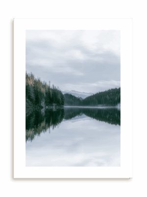 Plakat Nostalgiczne jezioro bez ramy