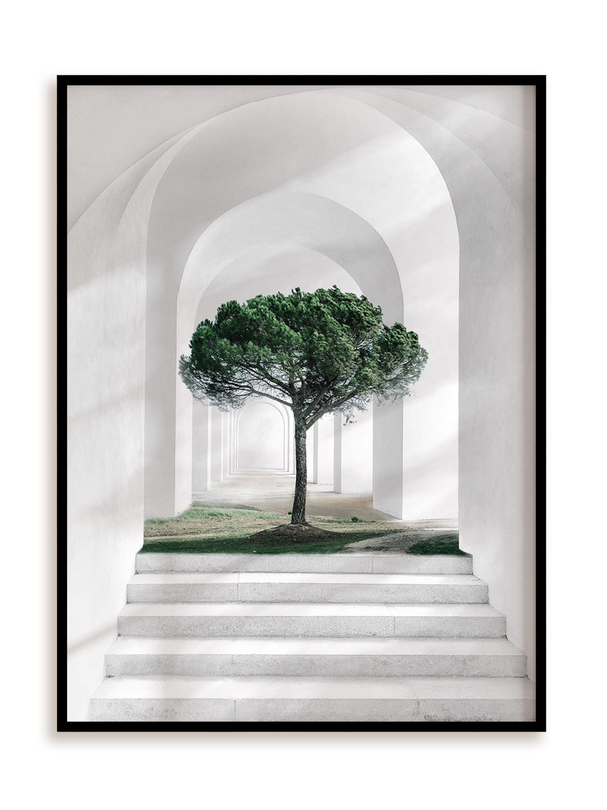 Plakat Białe przejście w ramie aluminiowej