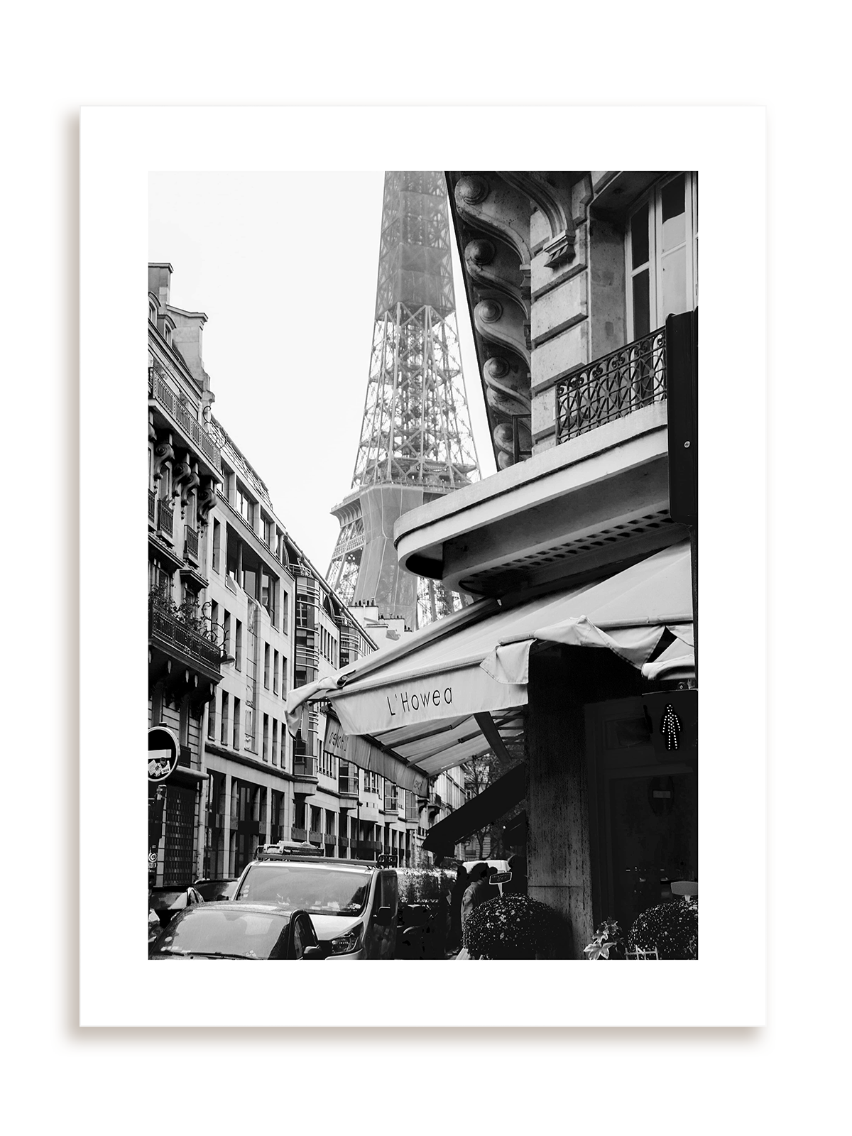 Plakat Paryż w stylu retro bez ramy