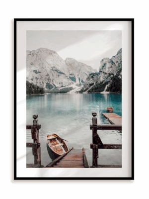 Plakat Lazurowe jezioro w ramie aluminiowej