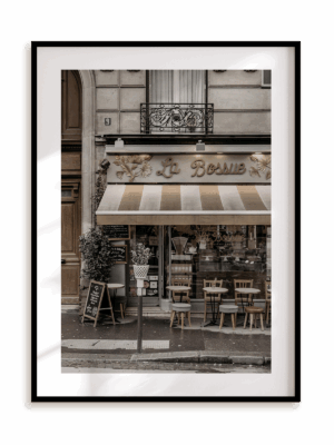 Plakat Paryska kawiarnia w ramie aluminiowej
