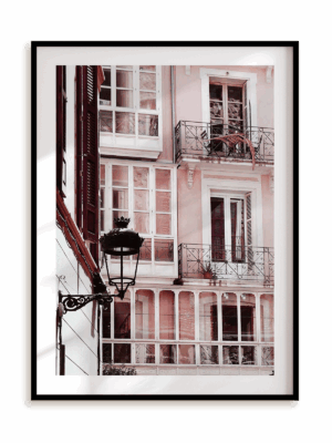 Plakat W różowym nastroju w ramie aluminiowej