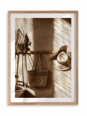 Plakat Lato na wieszaku w ramie drewnianej