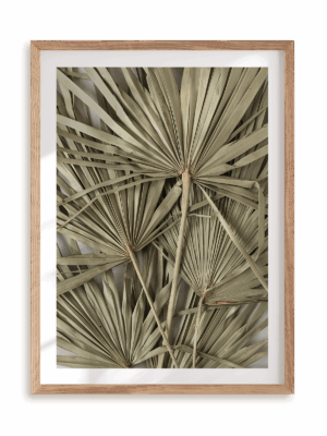 Plakat Roślinna zasłona w ramie drewnianej
