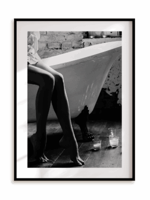 Plakat Zmysłowy wieczór w ramie aluminiowej