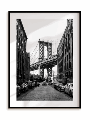Plakat Manhattan Bridge w ramie aluminiowej