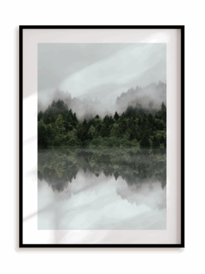 Plakat Odbicie w rzece w ramie aluminiowej