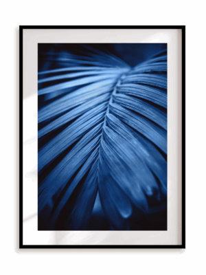 Plakat Blue palm w ramie aluminiowej