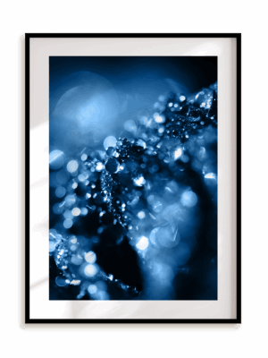 Plakat Blue drops w ramie aluminiowej