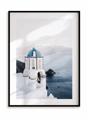 Plakat W Santorini w ramie aluminiowej