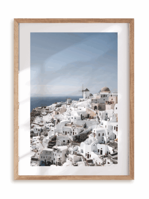 Plakat Grecja w ramie drewnianej