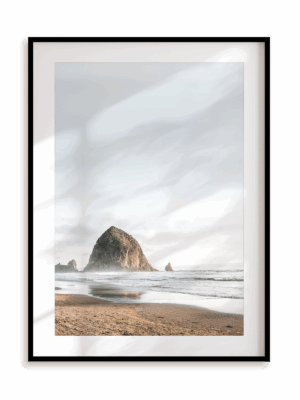 Plakat Na brzegu morza w ramie aluminiowej