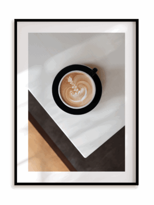 Plakat Sekret baristy w ramie aluminiowej