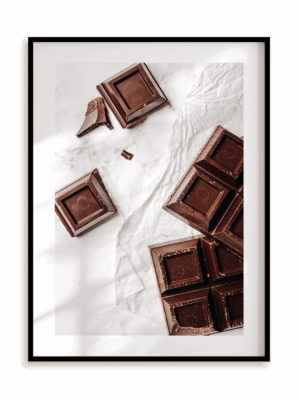 Plakat Tabliczka czekolady w ramie aluminiowej