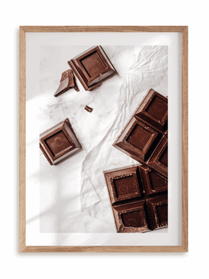 Plakat Tabliczka czekolady w ramie drewnianej