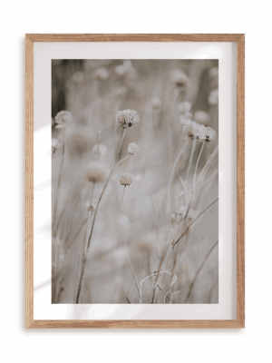 Plakat Beżowa atmosfera w ramie drewnianej