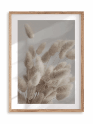 Plakat Puchaty bukiet w ramie drewnianej