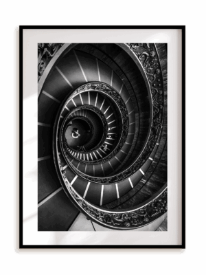 Plakat Zabytkowe schody w ramie aluminiowej