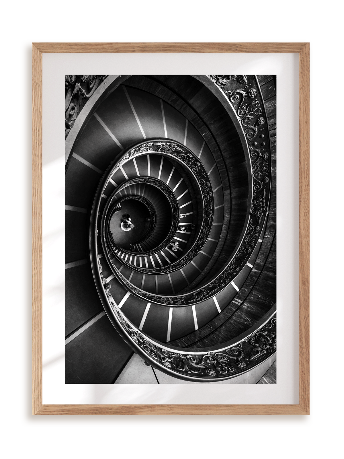 Plakat Zabytkowe schody w ramie drewnianej