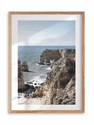 Plakat Skaliste wybrzeże w ramie drewnianej