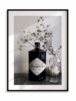 Plakat Kompozycja z Ginem w ramie aluminiowej