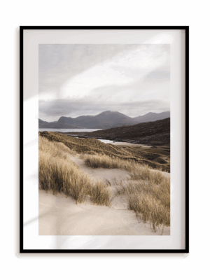 Plakat Krajobraz w barwach ziemi w ramie aluminiowej