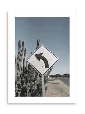 Plakat Turn left bez ramy