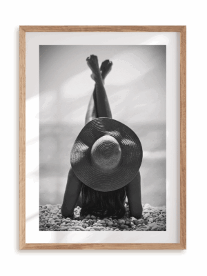 Plakat Plażowanie w ramie drewnianej
