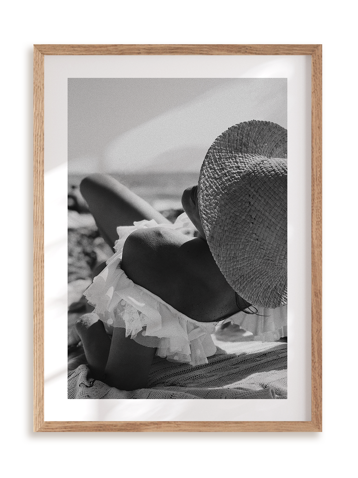 Plakat Muśnięcie słońca w ramie drewnianej