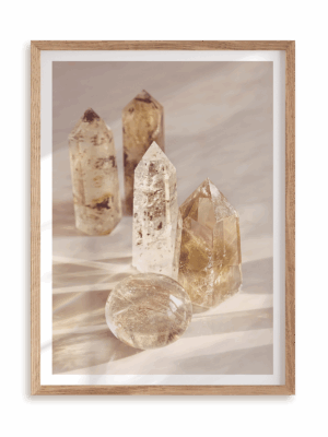 Plakat Kryształy w ramie drewnianej