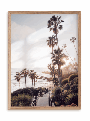 Plakat At the coast w ramie drewnianej