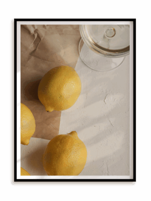 Plakat Soft lemons w ramie aluminiowej