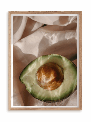 Plakat Soft avocado w ramie drewnianej
