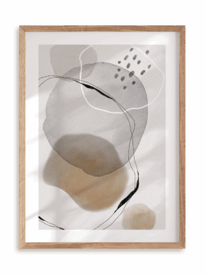 Plakat Geometryczny pomysł w ramie drewnianej