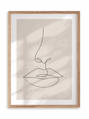 Plakat Wyraz twarzy w ramie drewnianej