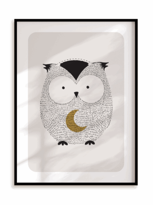 Plakat Sówka w ramie aluminiowej